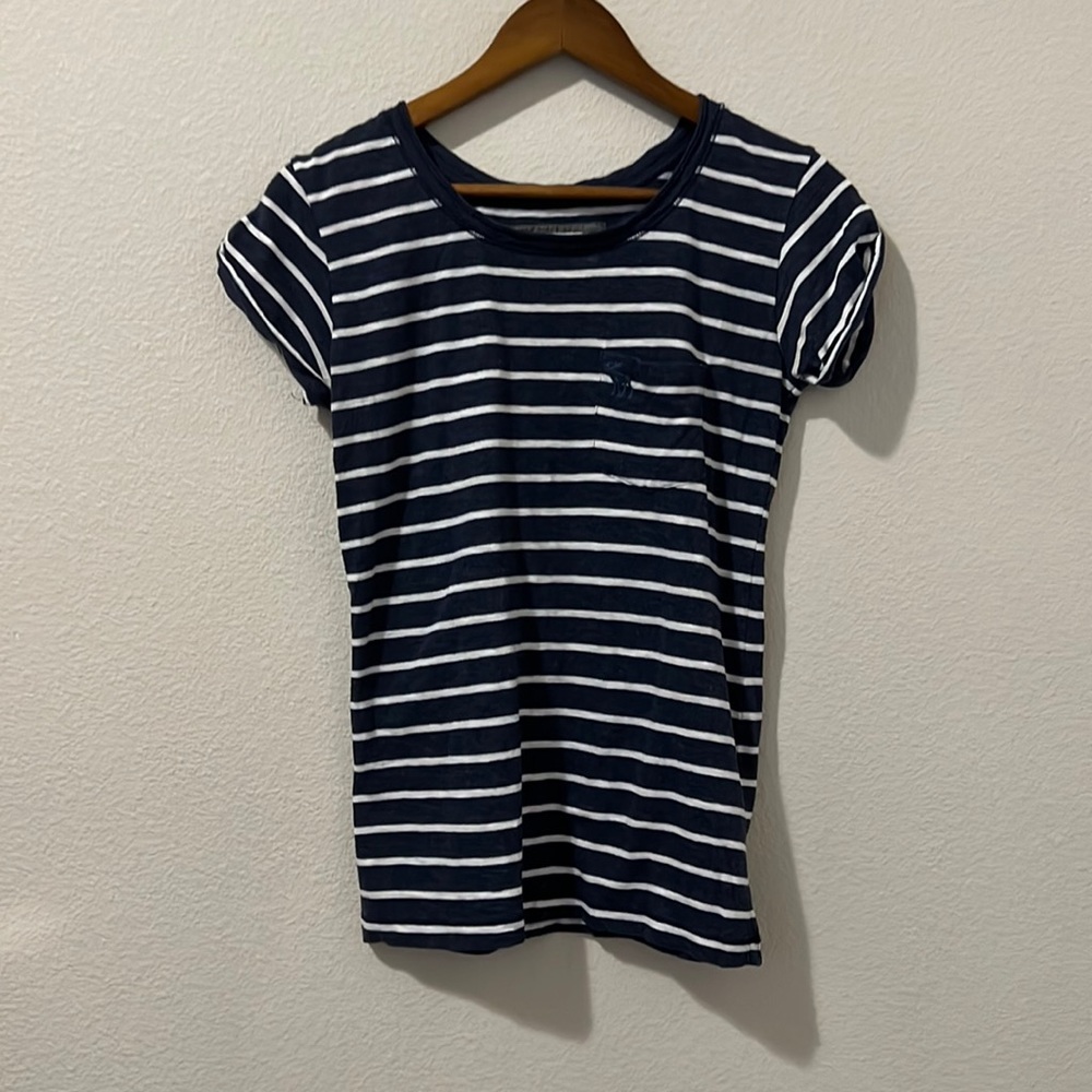 Abercrombie & Fitch Striped Short Sleeve Shirt Size S